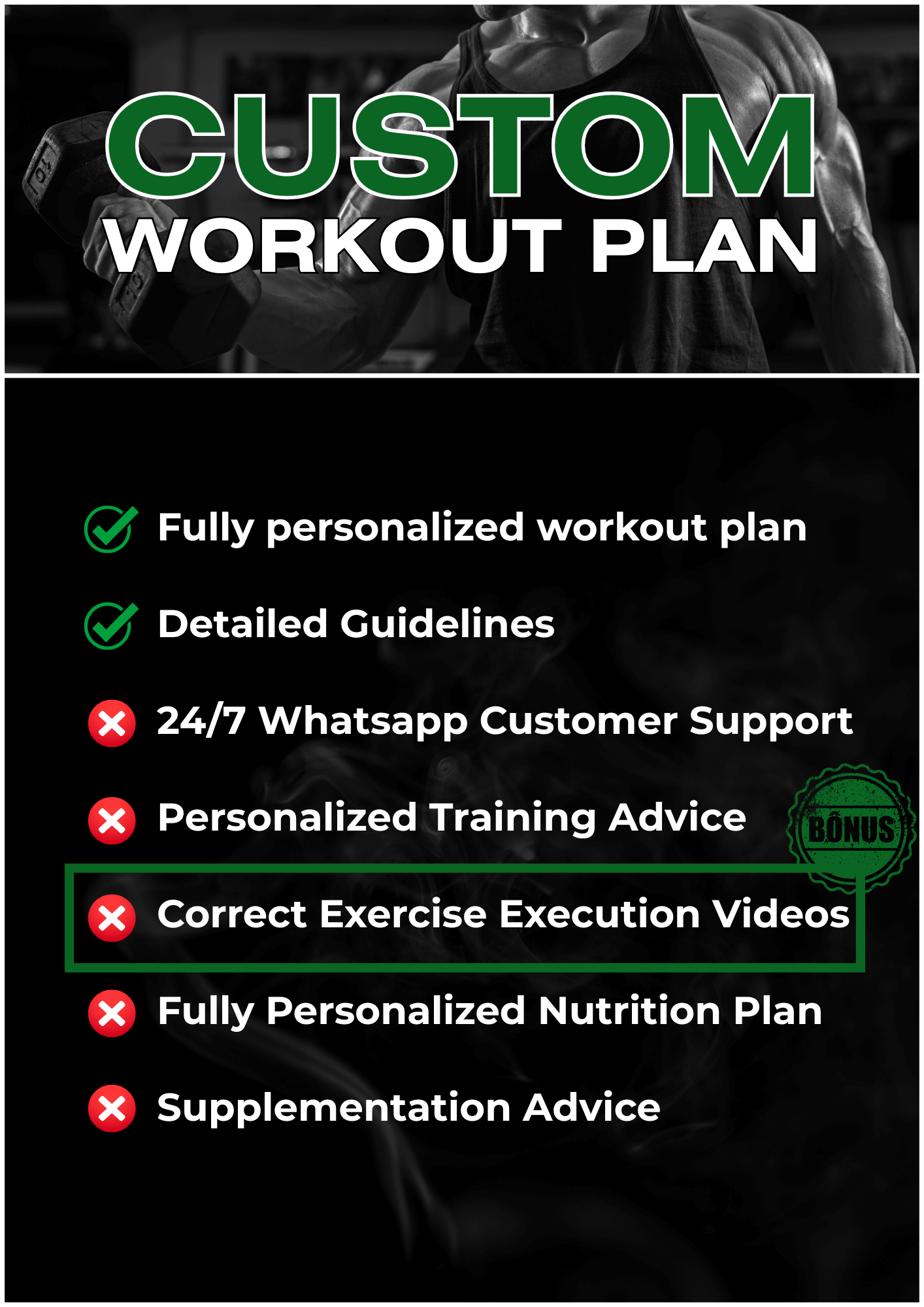 CUSTOM WORKOUT PLAN
